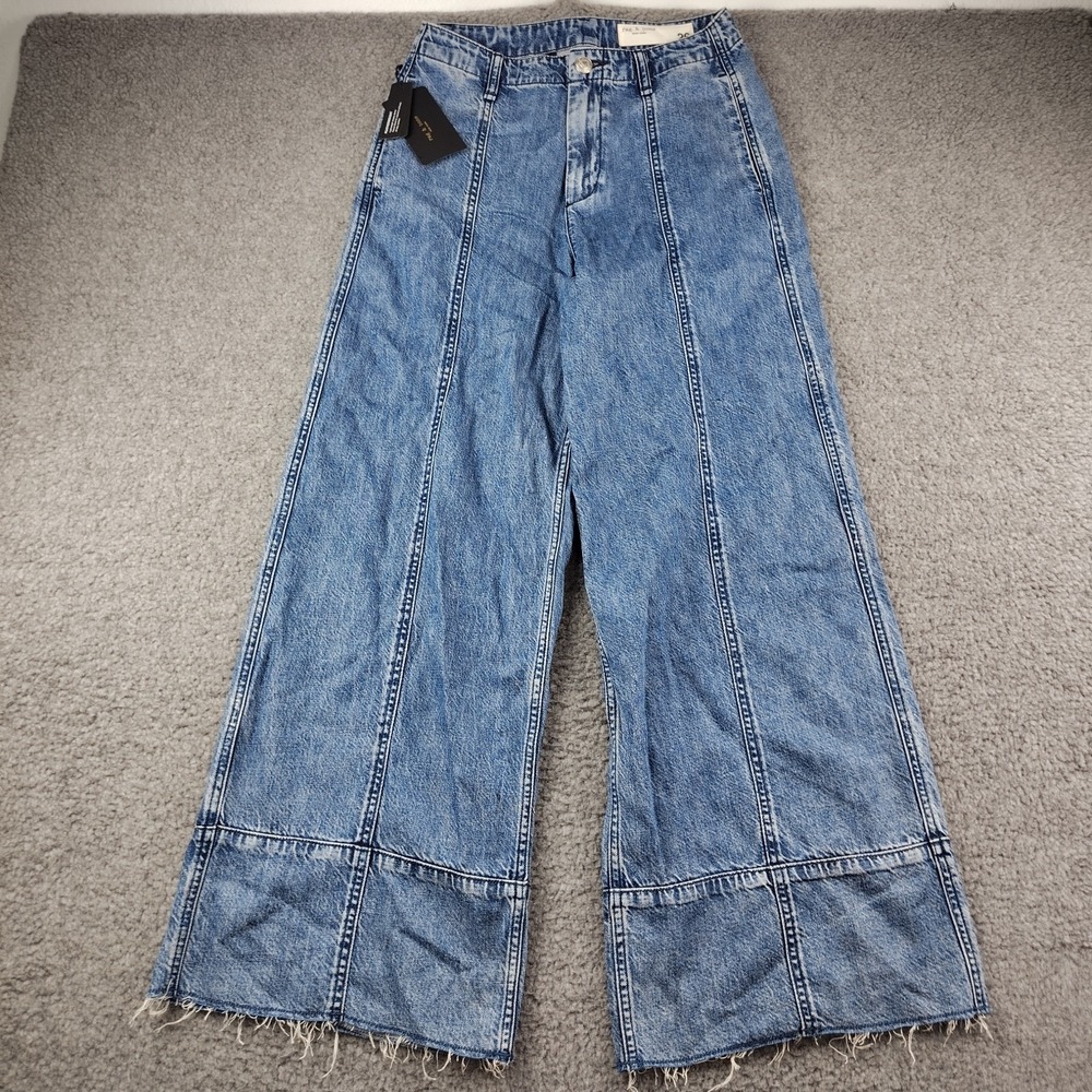 Rag & Bone Arianna Palazzo Jeans Featherweight Cropped Size 26 Wide Leg NWT $288